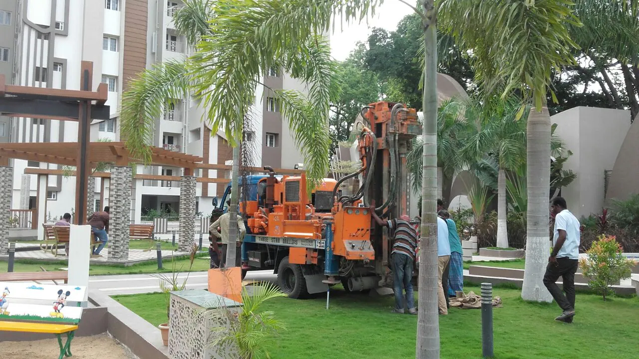 Borewell Drilling Water Flow